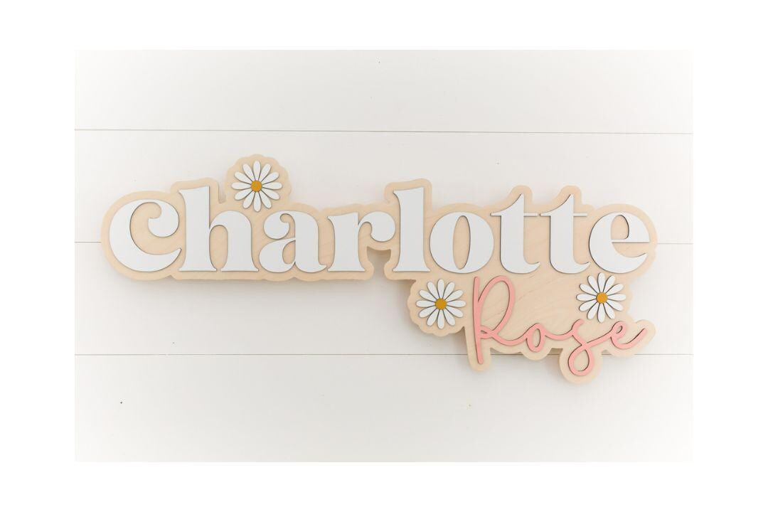 Custom Wood Name Sign | Boho Name Sign | Girls Name Sign | Above Crib Sign | Baby Shower Gift | D... | Etsy (US)