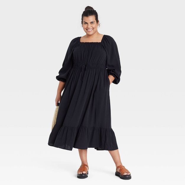 Women's Plus Size Balloon Long Sleeve Dress - Ava & Viv™ | Target