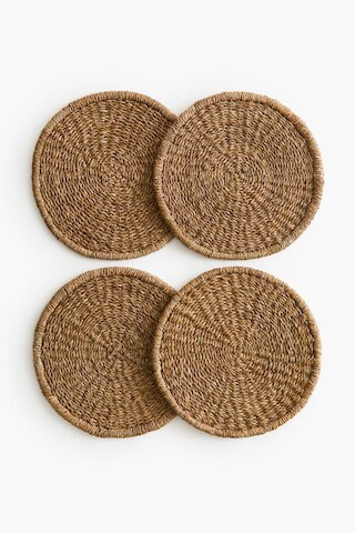 H & M - 4-Pack Seagrass Placemats - Beige | H&M (US + CA)