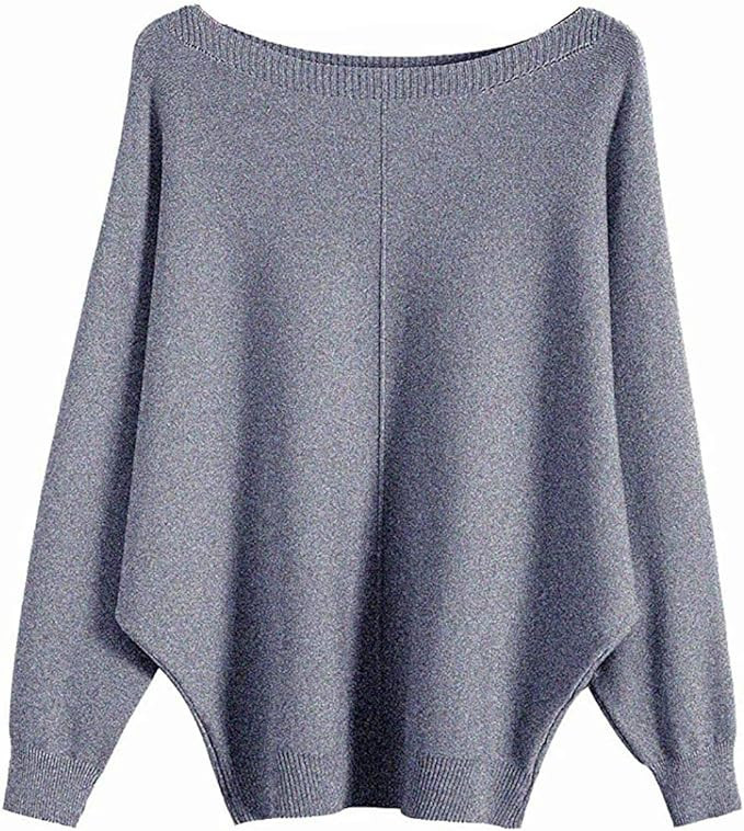 MAKARTHY Women's Batwing Sleeves Knitted Dolman Sweaters Pullovers Tops | Amazon (US)