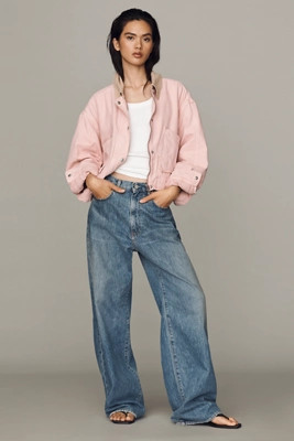 BLANKNYC Cotton Crop Bomber Jacket | Anthropologie (US)