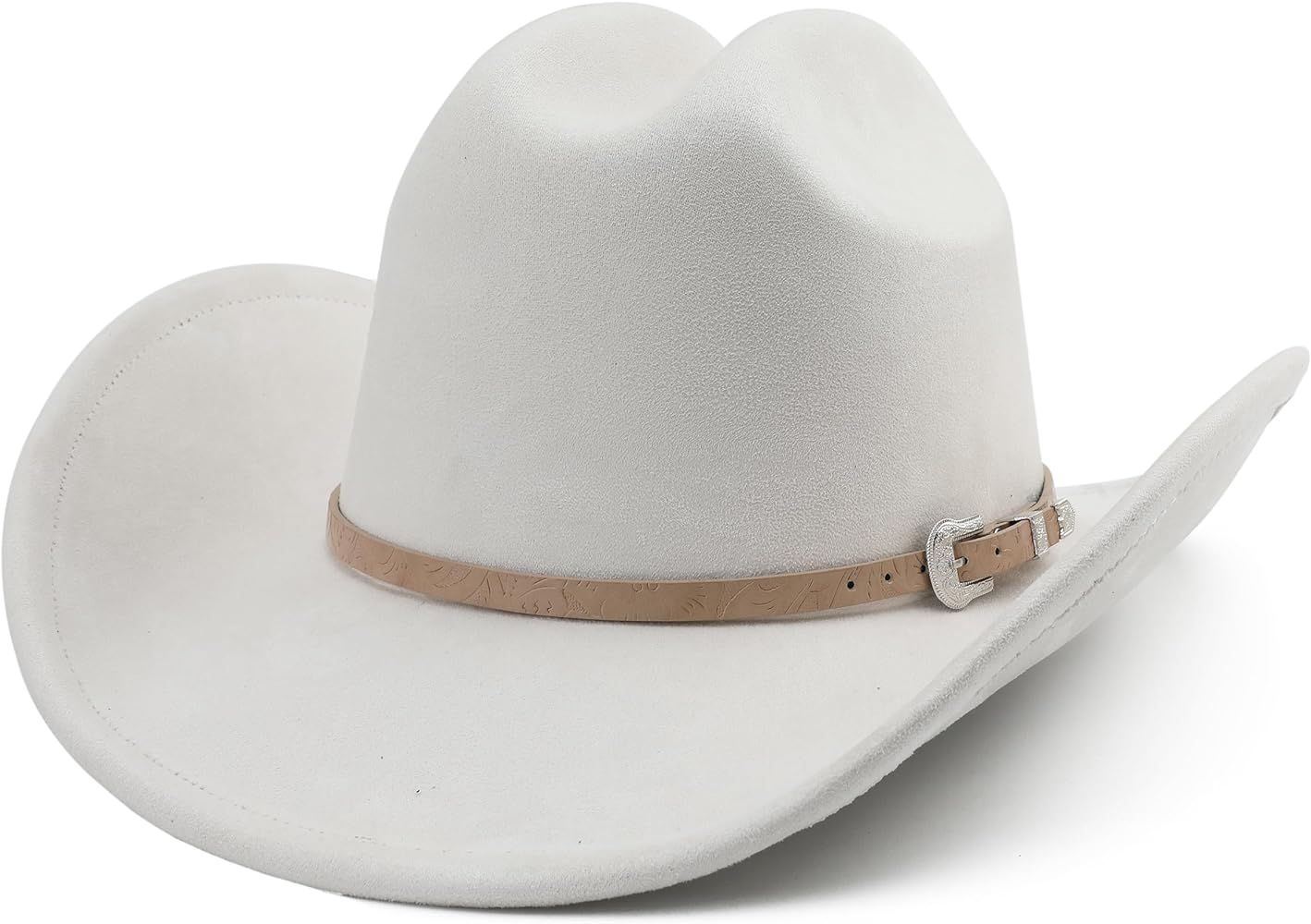 Melesh Big Cowboy Hat for Women Men Wide Brim Cowgirls Beach Cattleman Western Cowboys Hat | Amazon (US)
