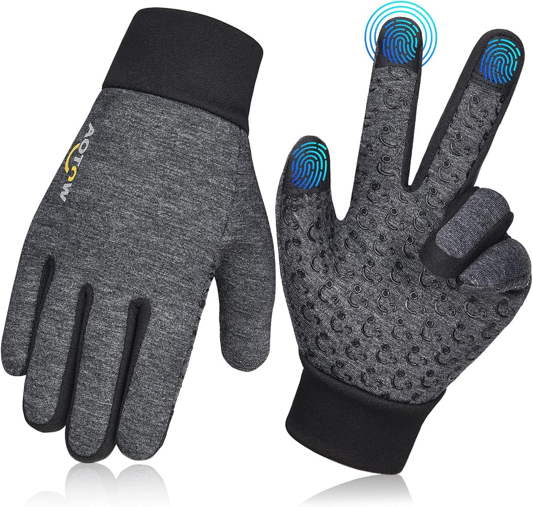 Kids Winter Touchscreen Running Gloves: Girls Boys Warm Fleece Sport Glove Aged 4-12 Childrens for C | Amazon (US)