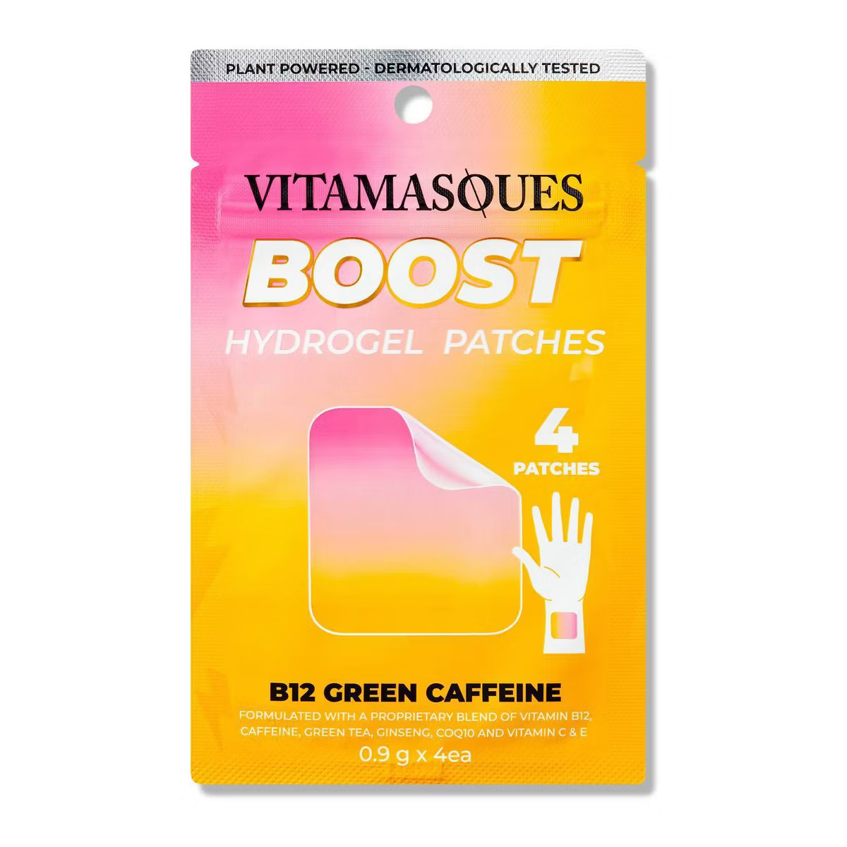 Vitamasques BOOST B12+Green Caffeine Vitamin Hydrogel Face Patches - 4pk | Target