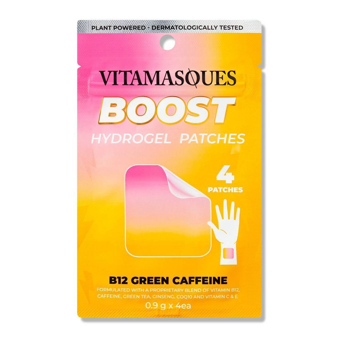Vitamasques BOOST B12+Green Caffeine Vitamin Hydrogel Face Patches - 4pk | Target