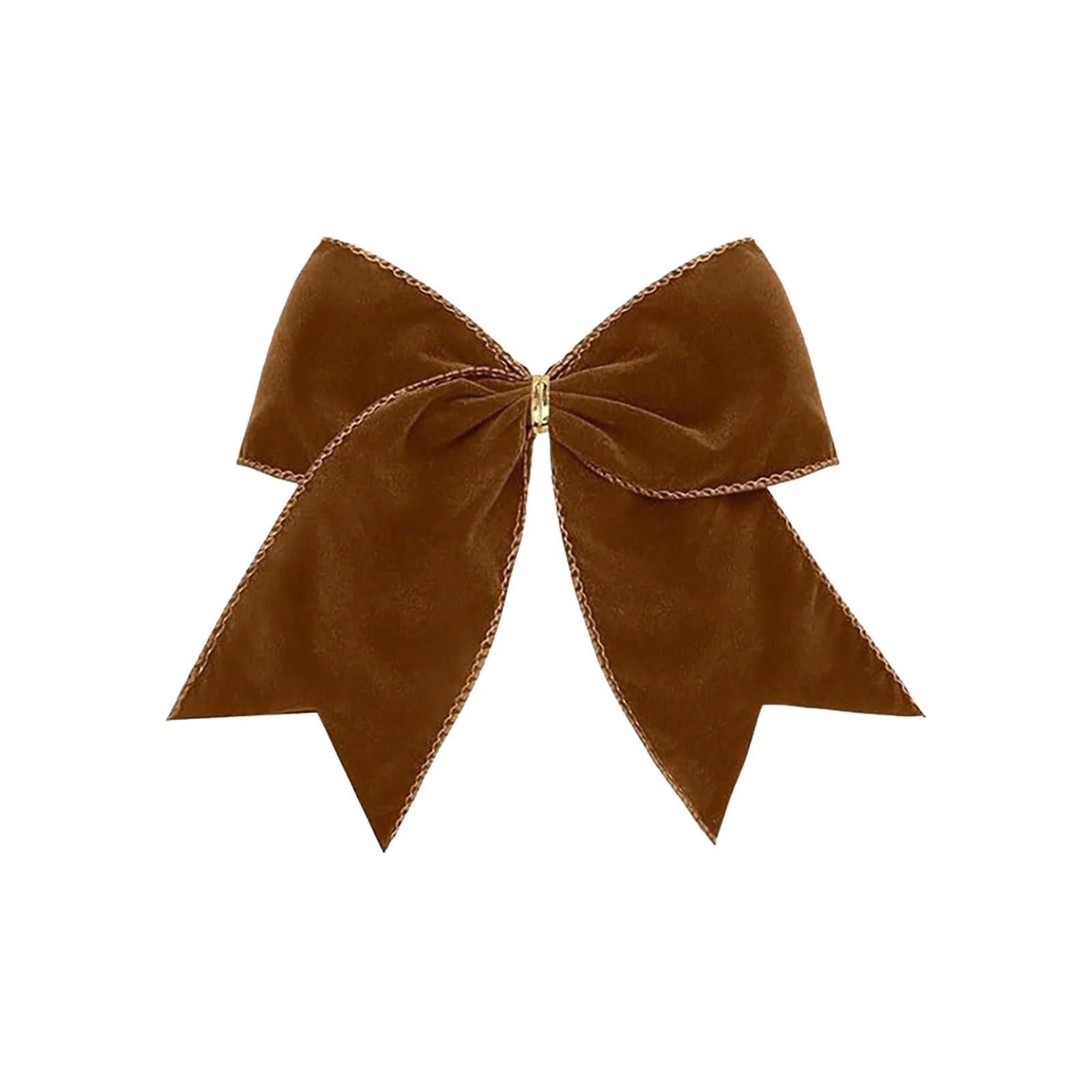 Tuplbcv 5.9-Inch Vintage Velvet Ribbon Bows for Christmas Tree, Cream Dark Green Brown Velvet Bow... | Walmart (US)