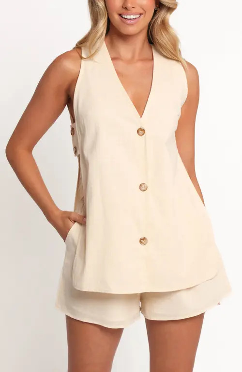Petal & Pup Miller Cotton Vest & Shorts Set in Butter Yellow at Nordstrom, Size Large | Nordstrom