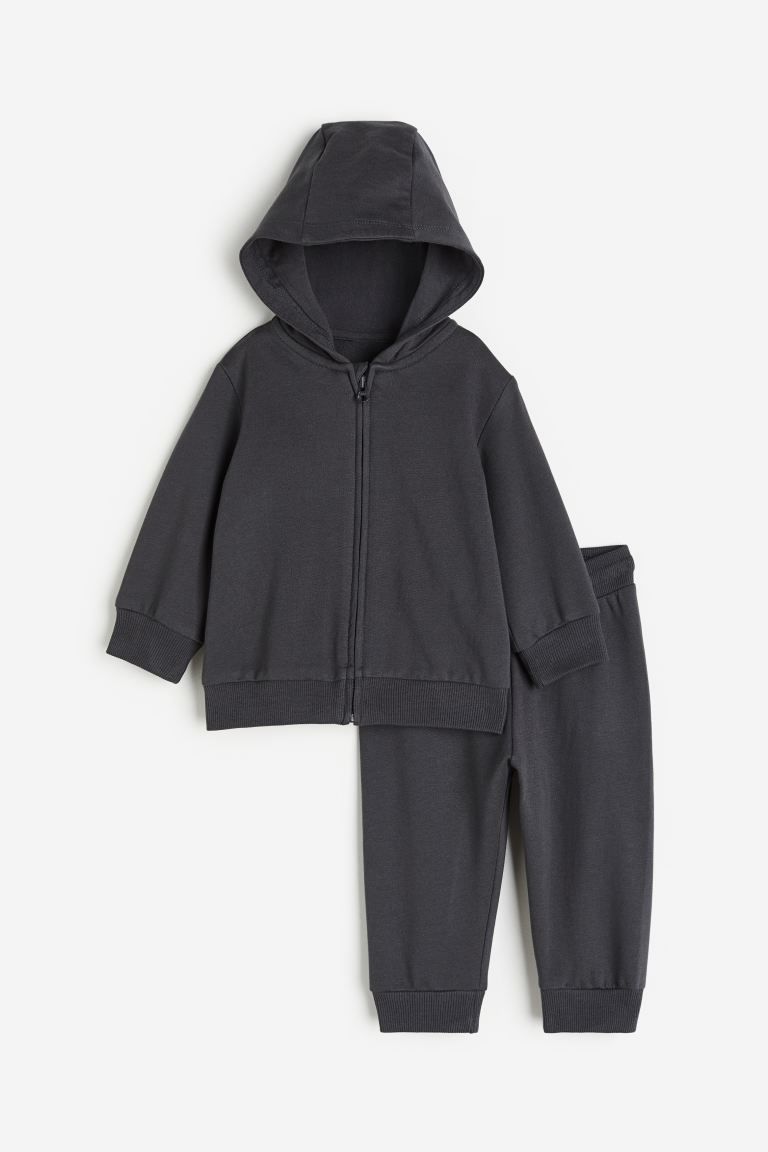 2-piece Sweatsuit - Dark gray - Kids | H&M US | H&M (US + CA)