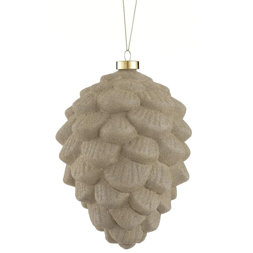 Glass Taupe Pinecone Ornament | Gatehouse No.1