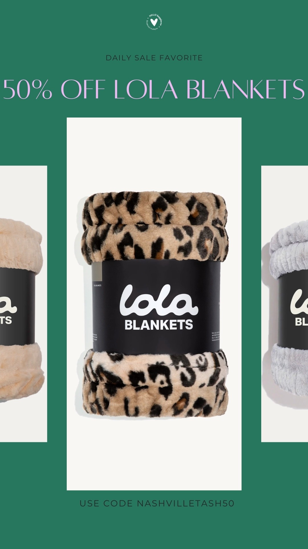 The coziest blankets EVER are 50% off!!! 🐆🤎 Use code **NASHVILLETASH50** to snag a Lola Blanket for half off—perfect for cozy season + gifting!

#LTKSaleAlert #LTKHome #LTKselfcare