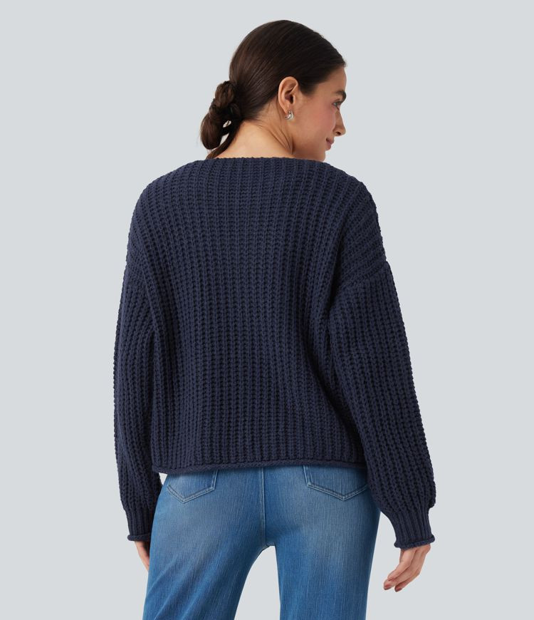 Women’s Button Fly Relaxed Casual Cardigan with Pockets - Halara | HALARA