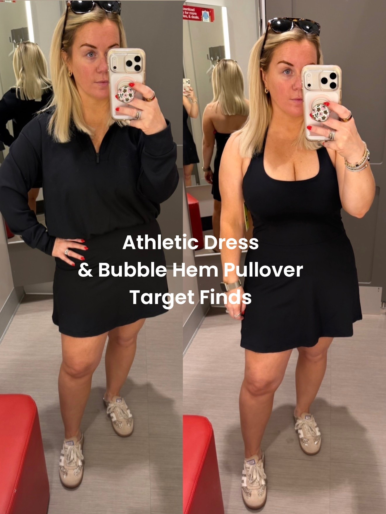 Athletic Dress for those hot summer days 

Bubble hem pullover to wear over top for when it’s cooler 

Very comfortable athletic dress from Target. Built in shorts underneath 

Target finds 
Summer outfits 
Casual 
Athletic wear

#LTKOver40 #LTKActive #LTKootd