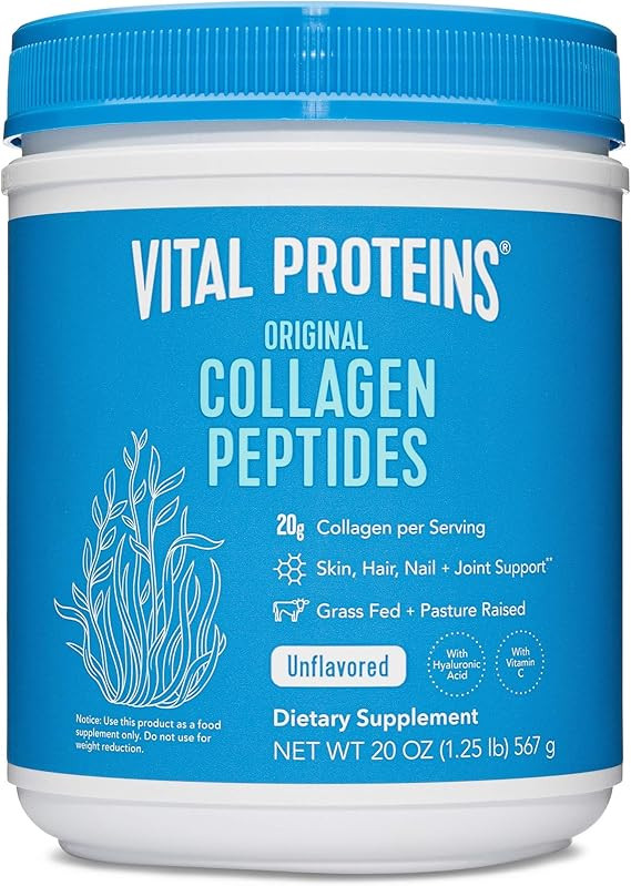 Hydrolyzed Collagen Powder - Vital Proteins Collagen Peptides Grass-Fed and Pasture Raised, dairy... | Amazon (US)