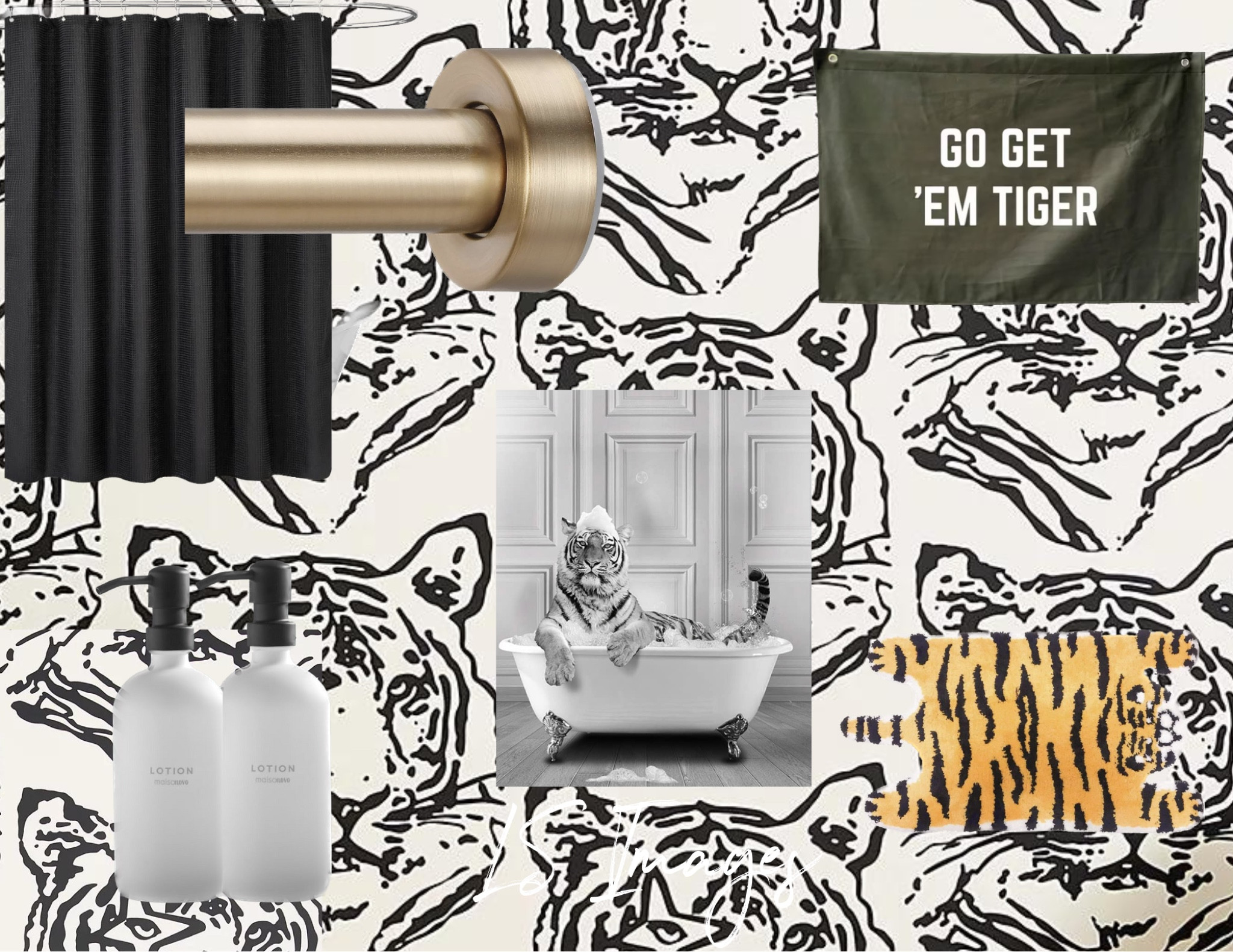 Welcome to the jungle theme! 🐅

#bathroomdecor #bath #guestbathroom
#kidsbathroom
#tiger

#LTKunder100 #LTKhome