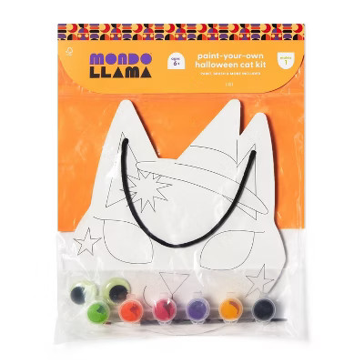 Halloween Craft Cat Canvas Painting Kit - Mondo Llama™ | Target