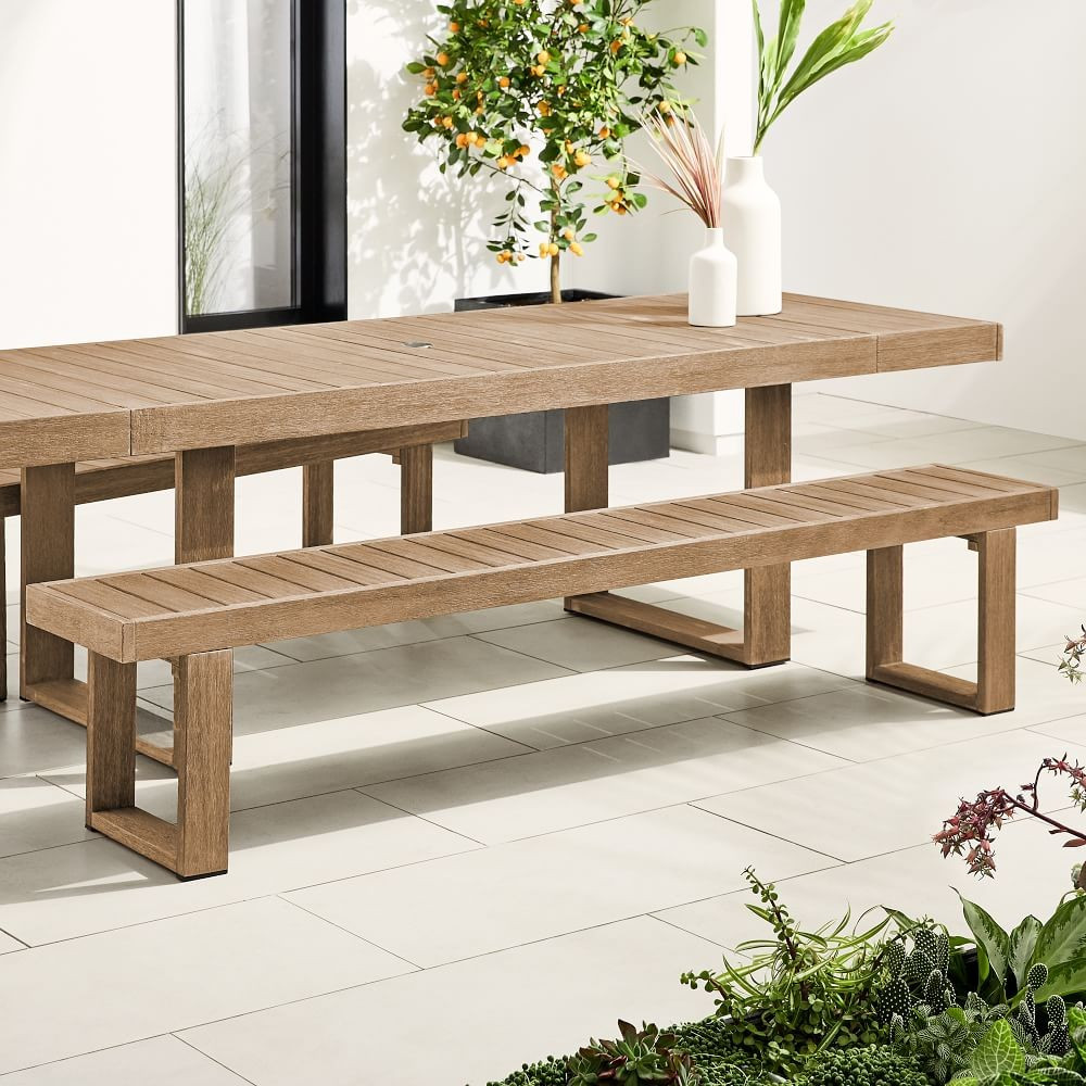 Portside Outdoor Dining Bench | West Elm (US)