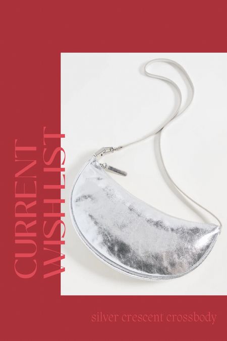 SILVER IS IN! And so are crescent-shaped cross bodies! Might just have to gift this one to myself! 
#silver #crescent #bag #crossbody #purse #trend #classic #metalic #style #accessory 

#LTKstyletip #LTKSeasonal #LTKGiftGuide