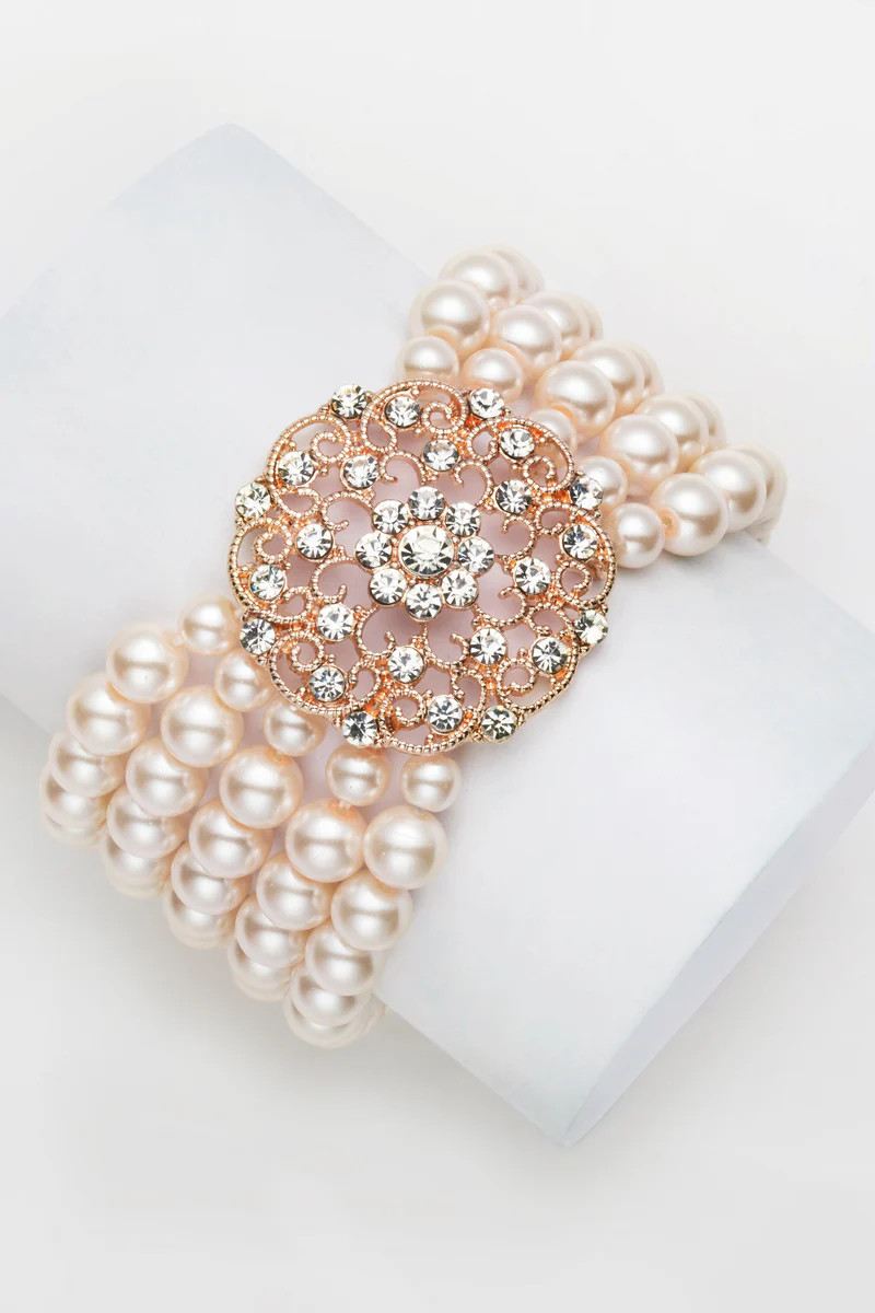 Shop 1920s Jewelry - Multi Strand Pearl Bracelet | BABEYOND | BABEYOND