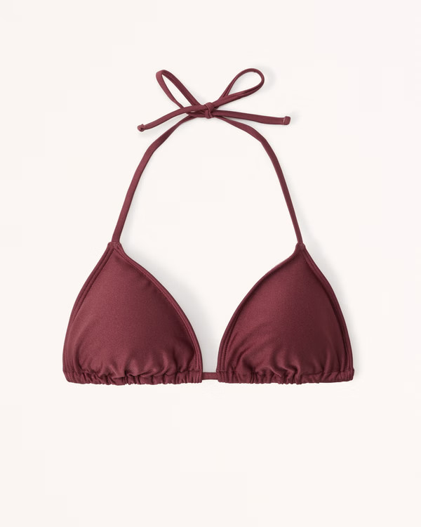 Halter Triangle Bikini Top | Abercrombie & Fitch (US)