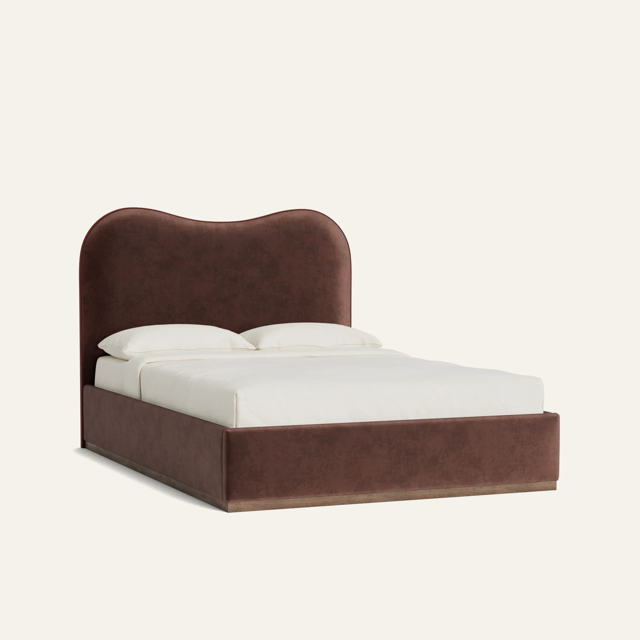 Walnut Velvet
                Hudson Bed | Pepper Home