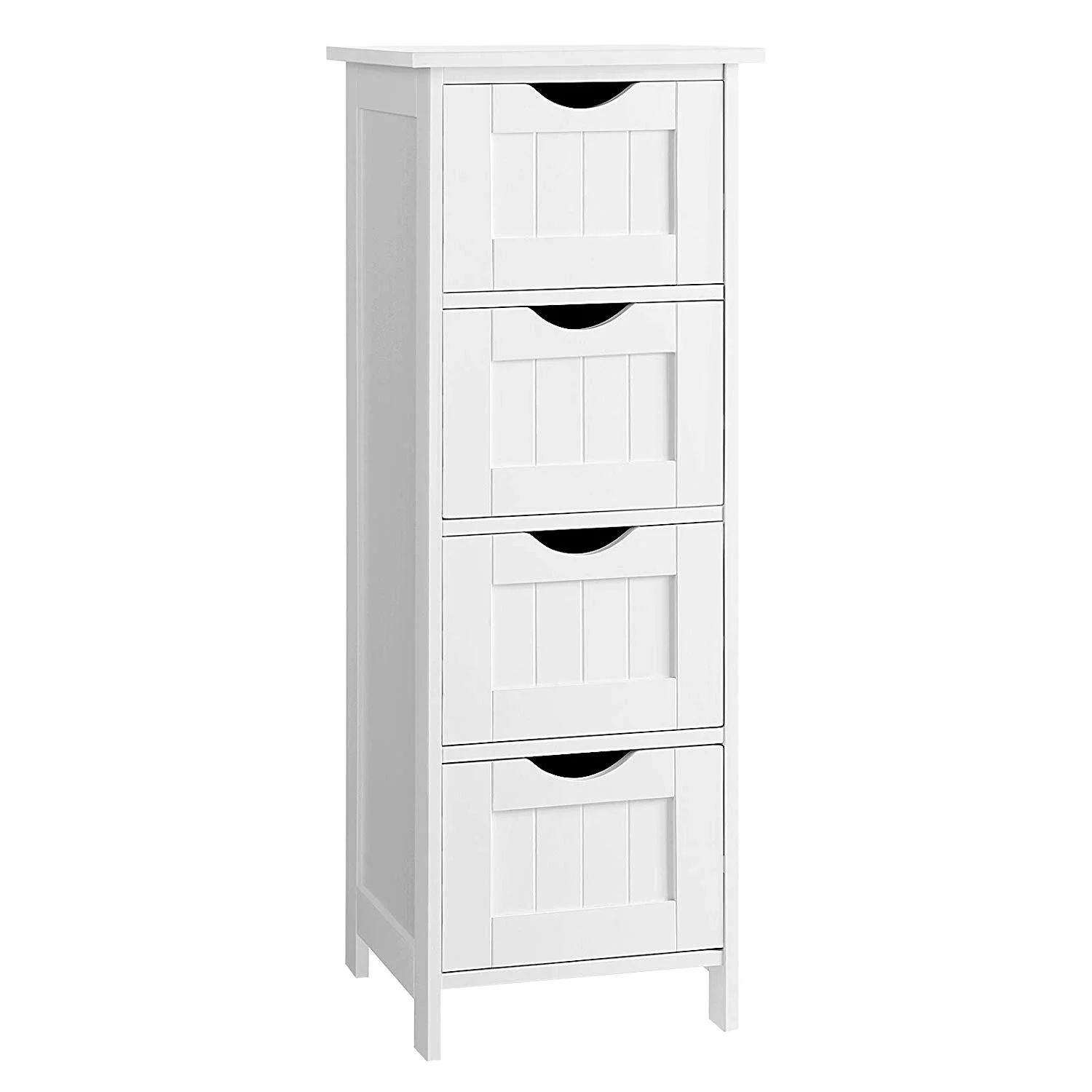 Ktaxon Wooden Bathroom Floor Storage Cabinet with 4 Drawers,Free Standing Bathroom Storage Organi... | Walmart (US)