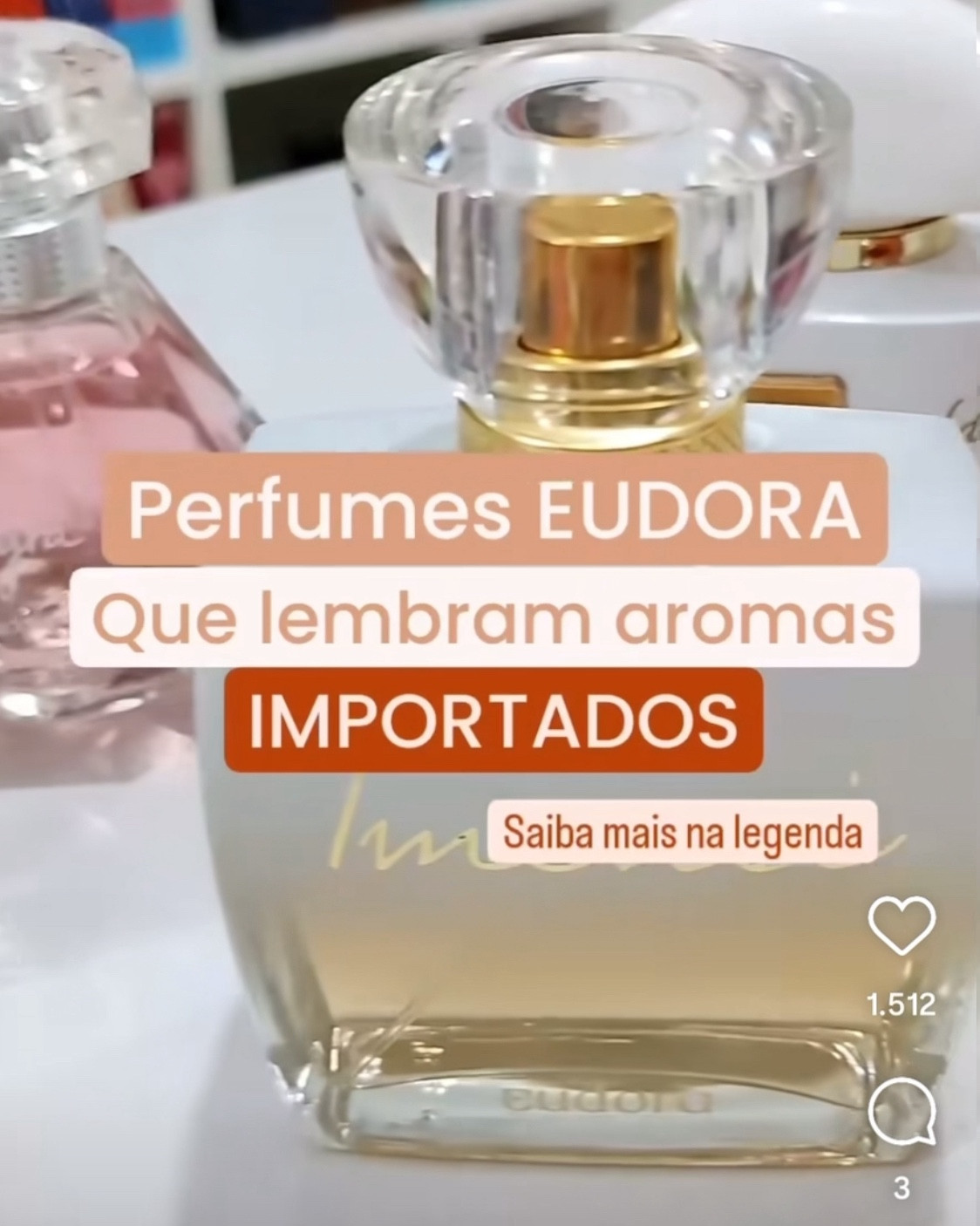 Perfumes EUDORA que lembram aromas Importados 💎

Eudora Golden Eau de Parfum
Família Olfativa: Chypre Gourmand

Eudora Magnific Eau de Parfum
Família Olfativa: Floral Chypre

Imensi Desodorante Colônia
Familia Olfativa: Floral Ambarado

Colônia Desodorante Chic
Família Olfativa: Floral

Lyra Desodorante Colônia
Família Olfativa: Floriental Amadeirado

#LTKstyletip #LTKbrasil #LTKbeauty