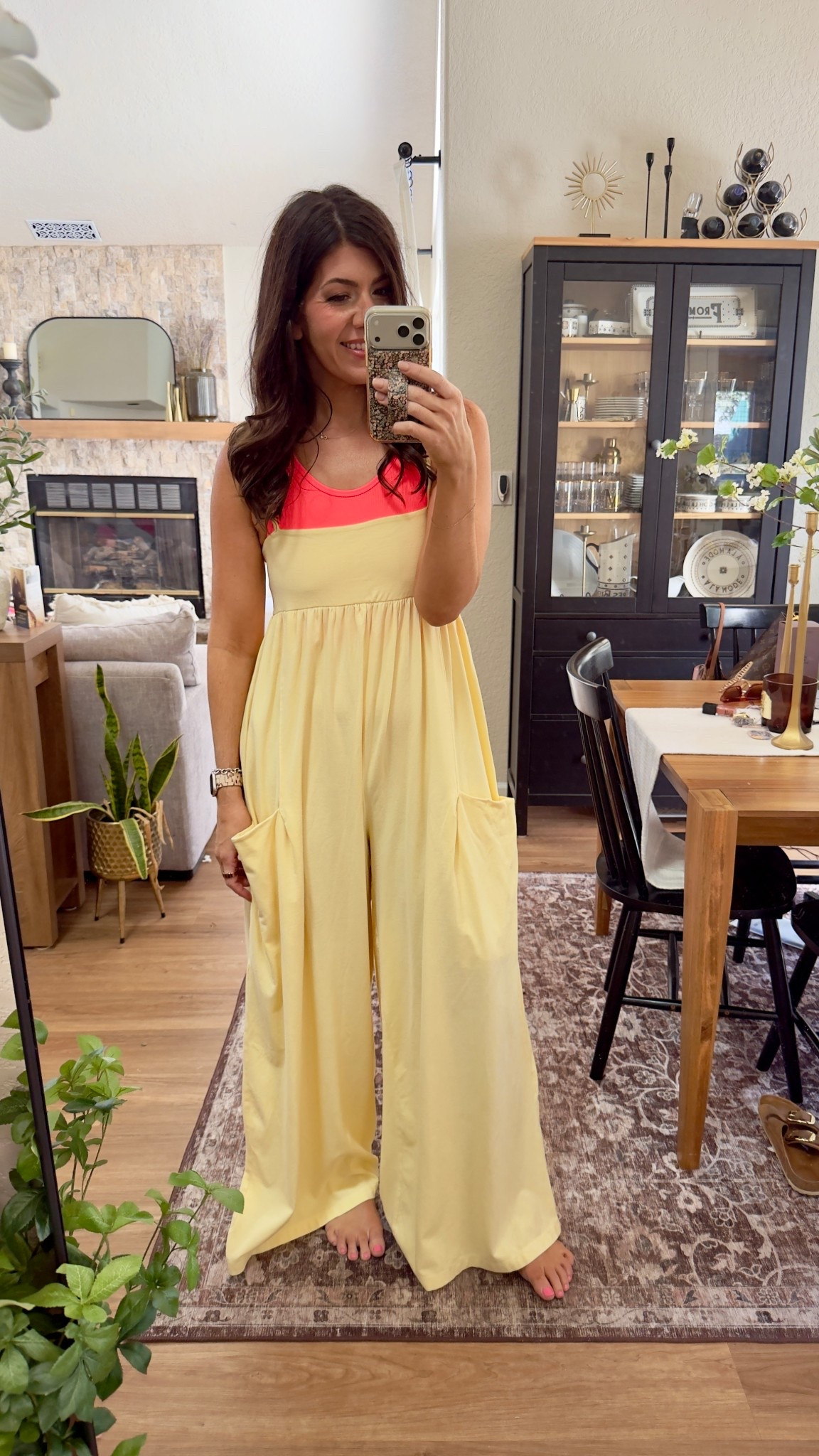 What I wore after work today 
In a medium jumpsuit and medium tank


#LTKMidsize #LTKTall #LTKOver40