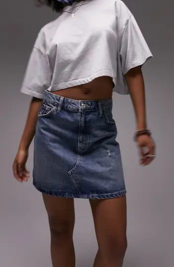 High Waist Denim Miniskirt | Nordstrom