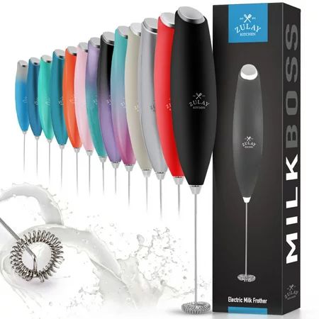 Zulay Milk Frother for Coffee with Upgraded Titanium Motor Handheld Frother Electric Whisk Milk Foam | Walmart (US)