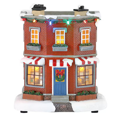 Carole Towne Novelty Shop Lighted Musical Village scene Lowes.com | Lowe's