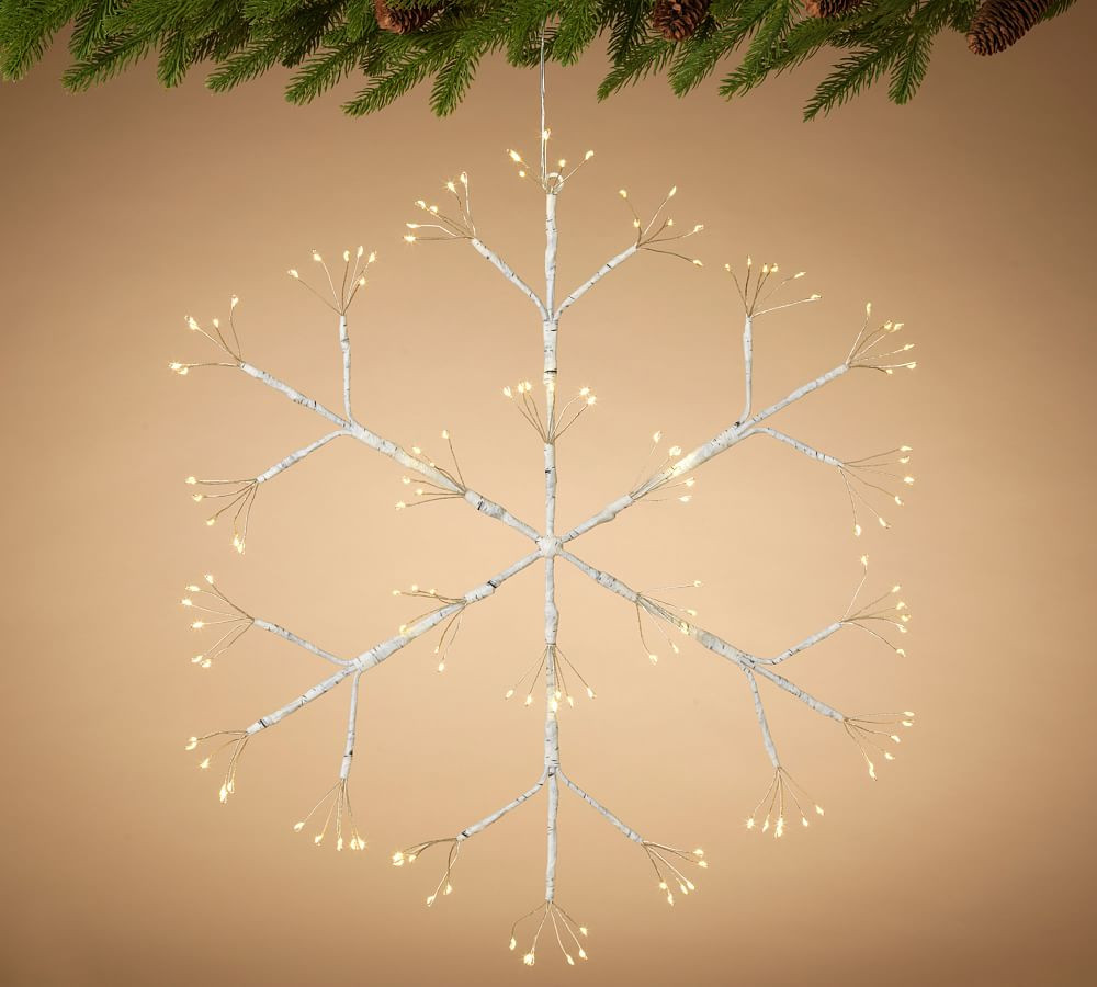 Lit White Snowflake | Pottery Barn (US)