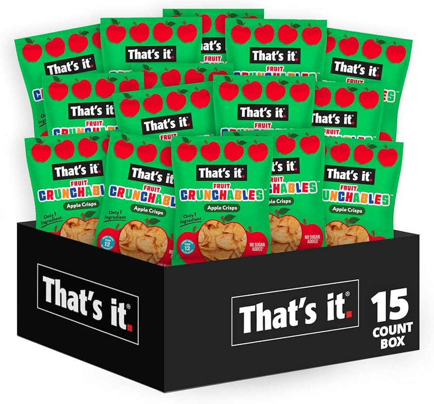 Amazon.com: That's it. Fruit Crunchables (15 Pack) Apple Crisps healthy snacks for kids, Plant-Ba... | Amazon (US)