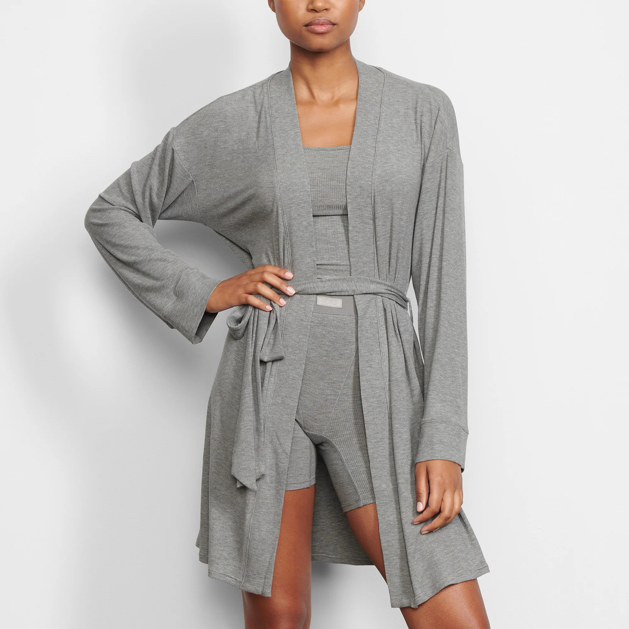 SKIMS Robe | Grey | Medium | Soft Lounge | SKIMS (US)