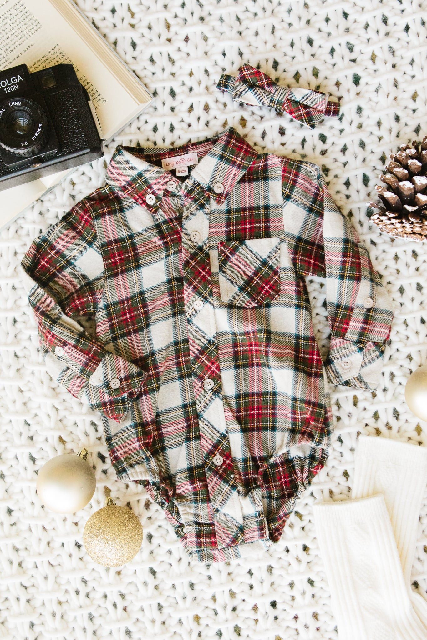 Baby Boys John Shirt in Merry Holiday Plaid | Ivy City Co
