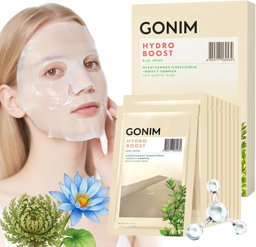 GONIM Face Mask Korean Skin Care with Hyaluronic Acid Serum, Collagen Activation, Vitamin C-Face ... | Amazon (US)