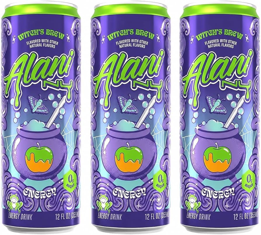 Alani Witch's Brew Energy Drink, Sugar Free, Low Calorie Energy Drinks, 12 Fl Oz Cans (3 Pack) | Amazon (US)