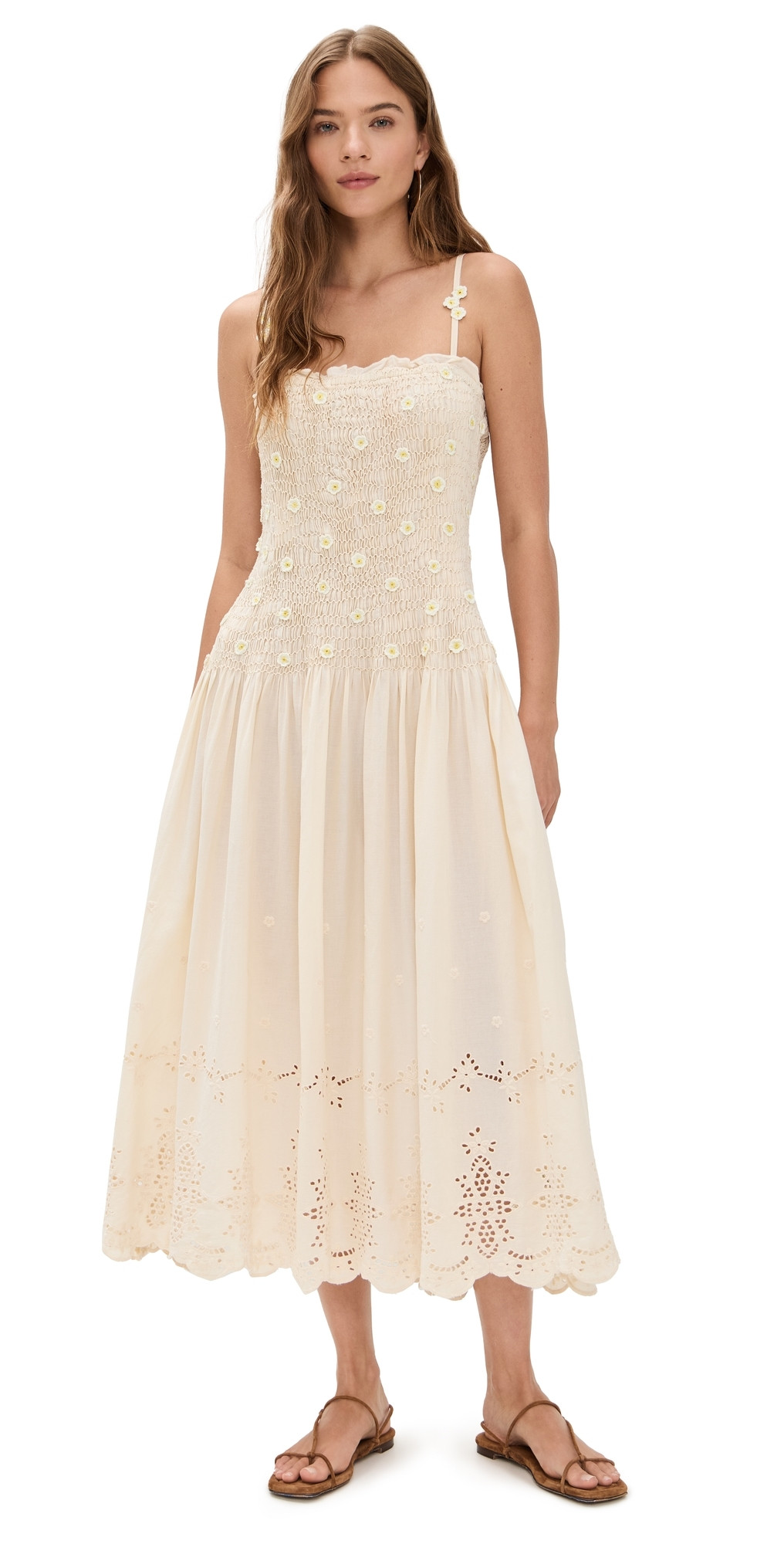 Free People Daphne Midi Dress Tea Combo S | Shopbop