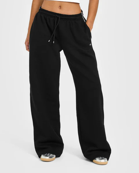 Jersey Tracksuit Straight Leg Joggers 
 Black | Oner Active (UK / US)