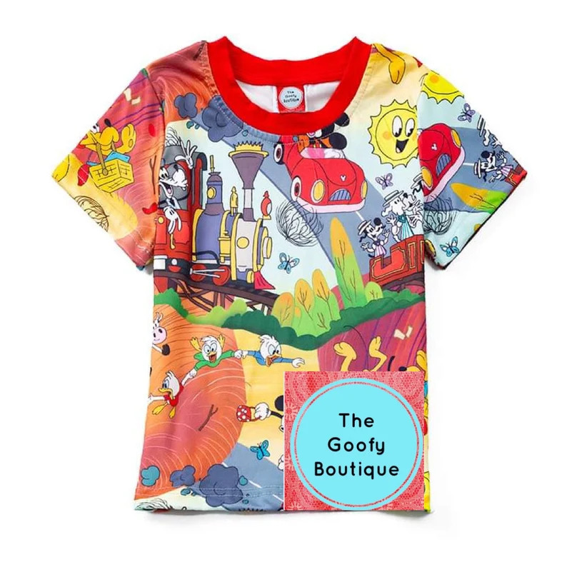 Disney Runaway Railway Tshirt Kids Mickey and Minnie Goofy Donald Unisex Boy Girl 12m to 18/20 Tw... | Etsy (US)