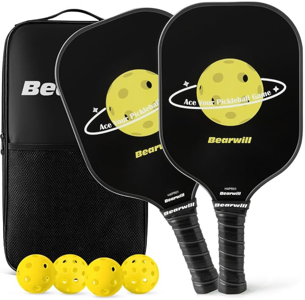 Fiberglass Surface Pickleball Paddles, USAPA Approved Pickleball Paddles Set of 2, Pickleball Set... | Amazon (US)
