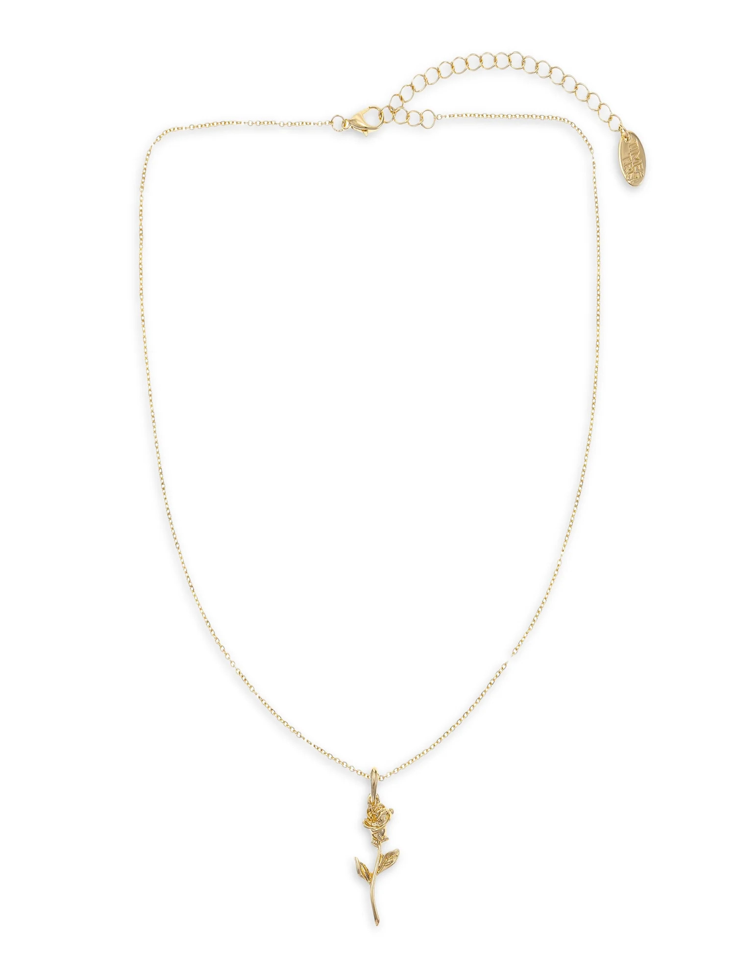 Women's Gold-tone Rose Pendant Necklace, 1 Piece | Walmart (US)