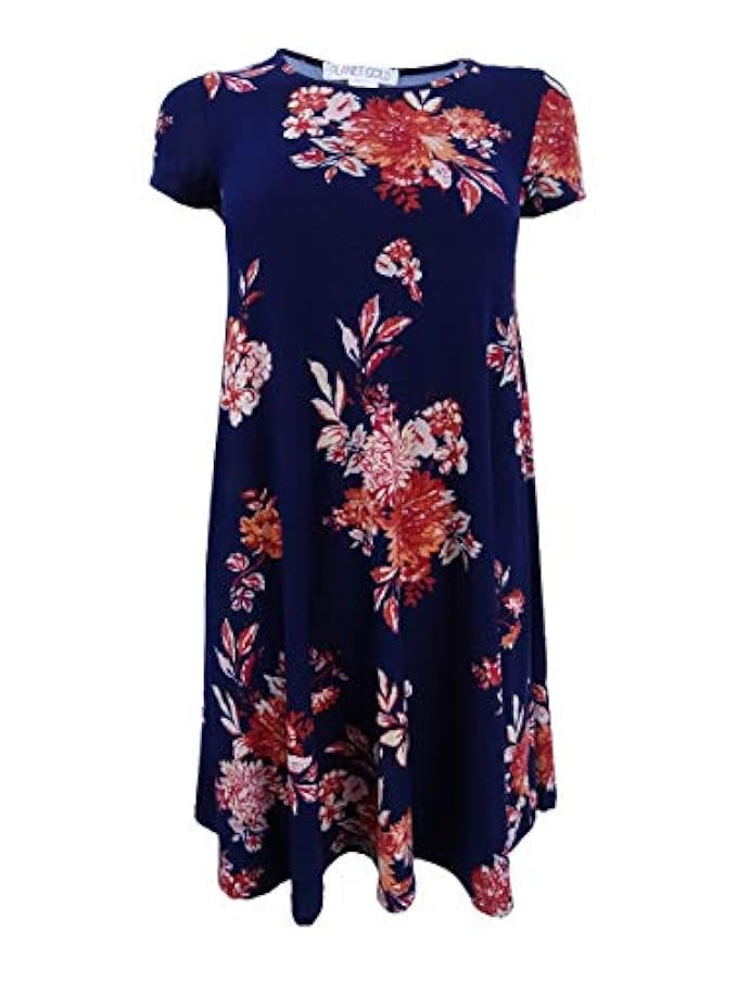 Planet Gold Juniors' Striped Swing Dress (XXS, Maritime Blue Floral) | Amazon (US)