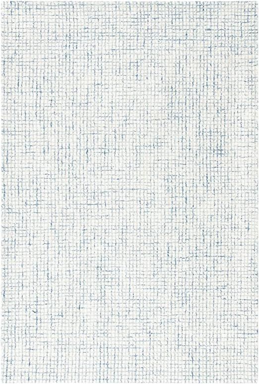 SAFAVIEH Abstract Collection Accent Rug - 2' x 3', Ivory & Blue, Handmade Wool & Viscose, Ideal f... | Amazon (US)