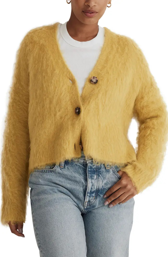 Brushed V-Neck Cardigan Sweater | Nordstrom