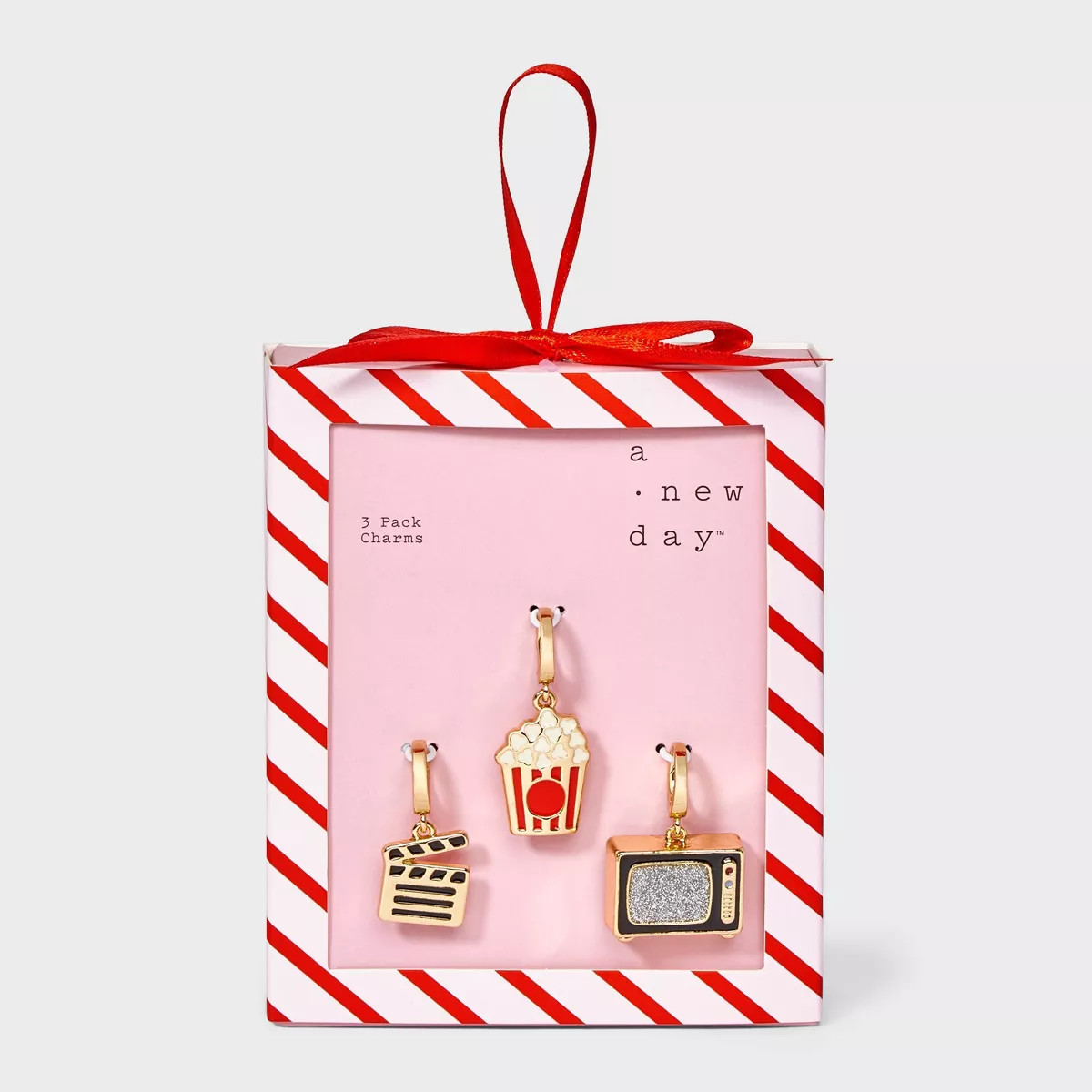Movie Marker Popcorn and TV Charm Necklace Set 3pc - A New Day™ Gold | Target