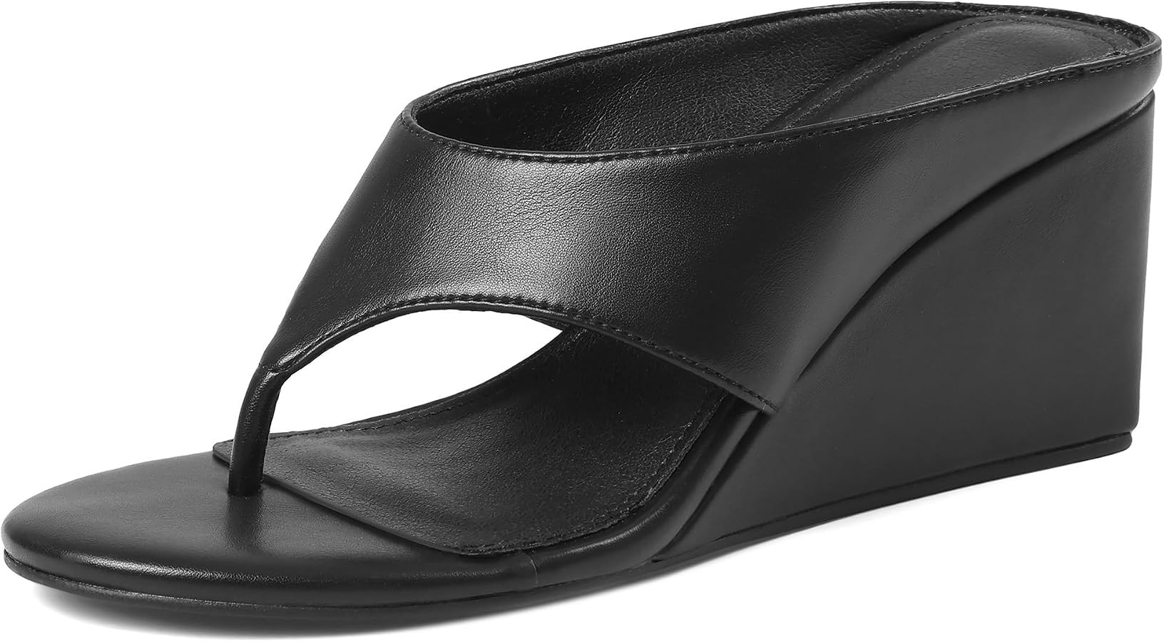 AMINUGAL Wedge Sandals for Women Trendy Dressy Summer Wedges Heels for Women Chunky Heel Open Rou... | Amazon (US)
