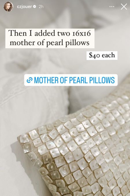 Mother of Pearl pillows 

#LTKunder50 #LTKhome