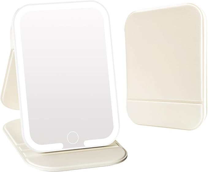 Rechargeable Travel Mirror with Light, LED Makeup Mirror with Lights, Portable Vanity Mirror with... | Amazon (US)