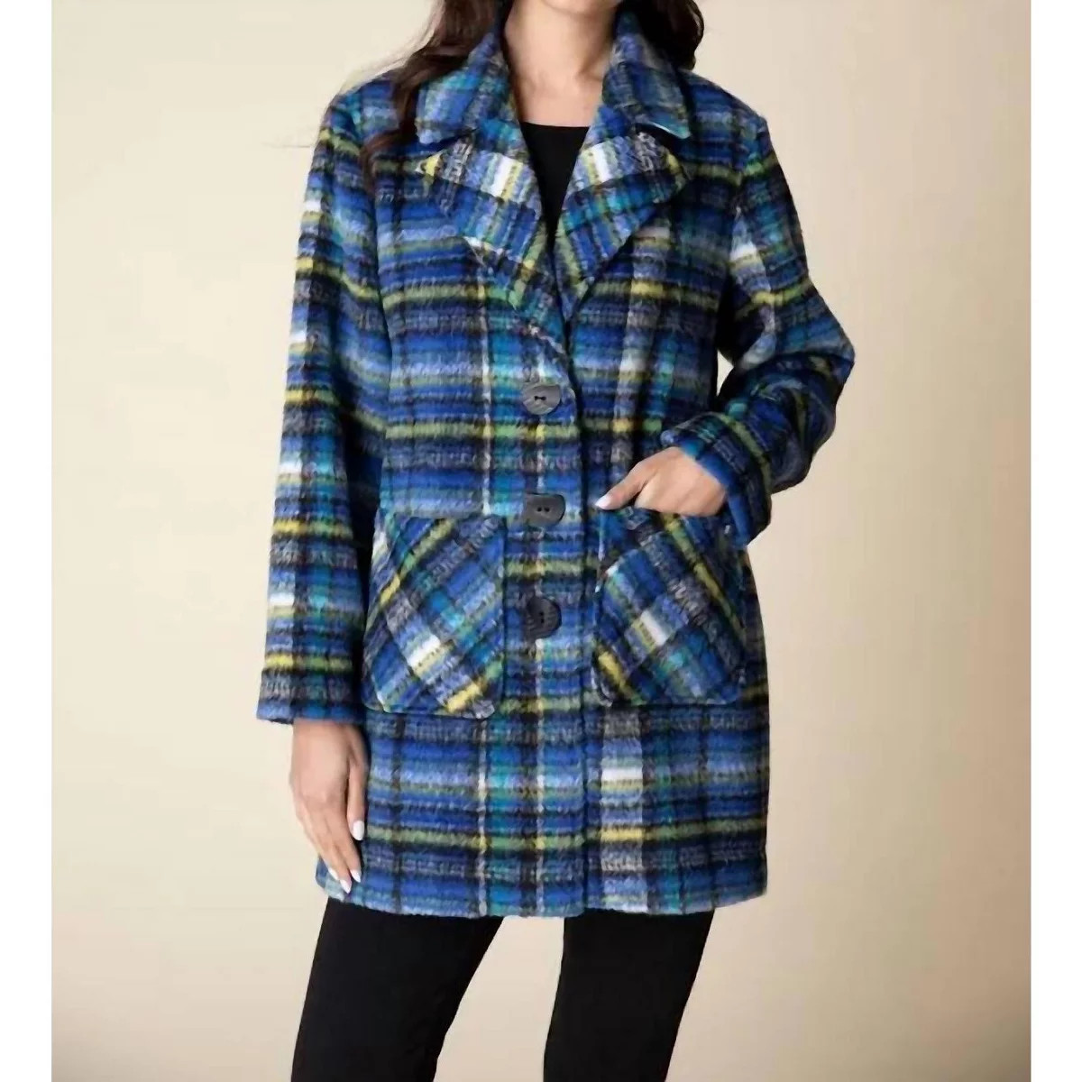 Women's Tartan Car Coat - habitat | Target