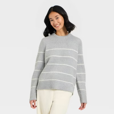 Women's Long Sleeve Fuzzy Pullover Sweater - A New Day™ | Target